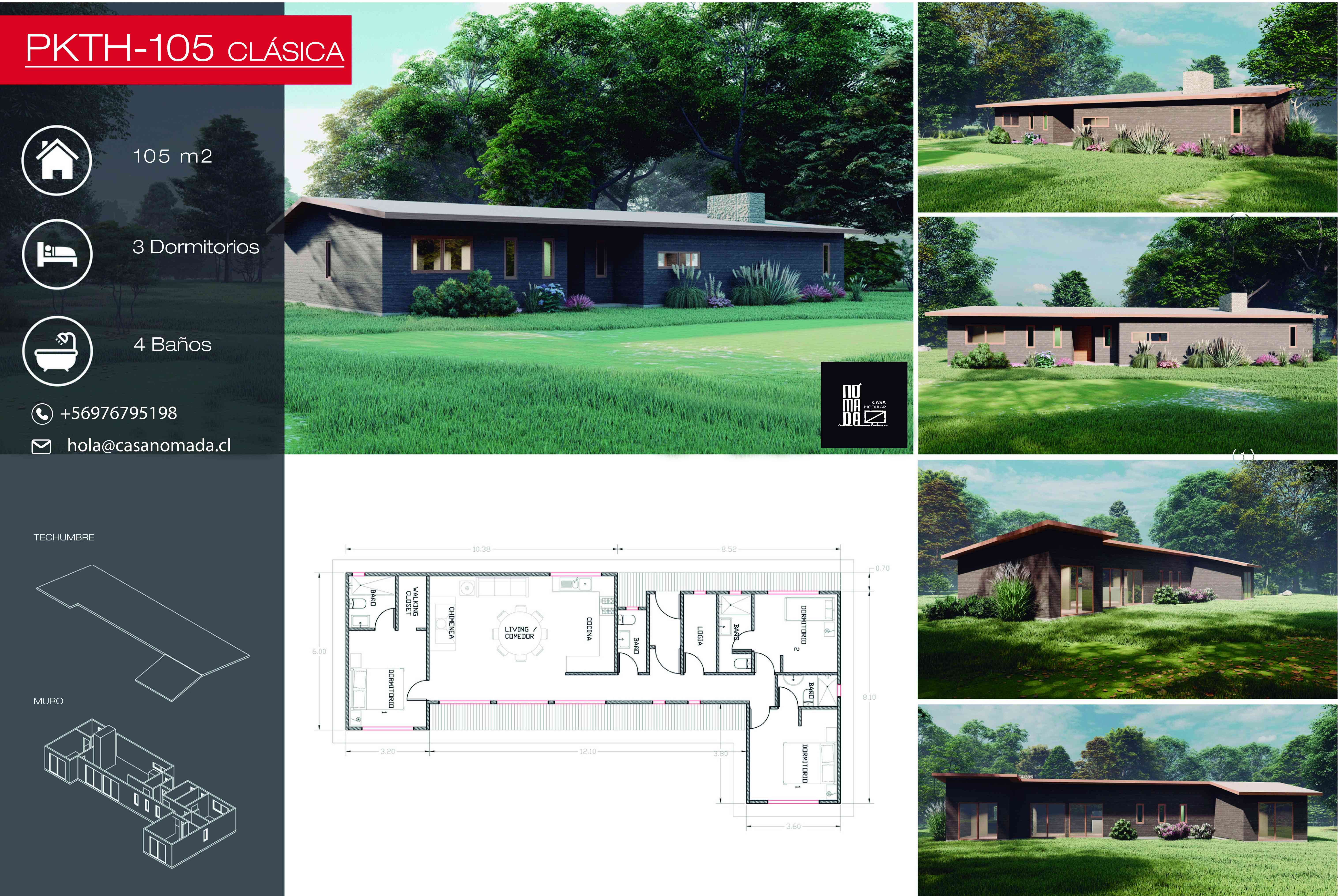 Casa 105 M2 / Kit Basico - Autoconstruccion